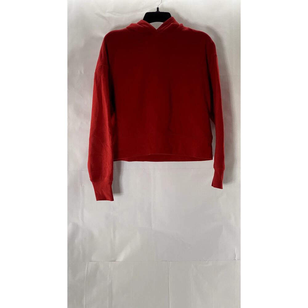 Zara Basics Women's Red Solid Pullover Hoodie Sz M - image 1